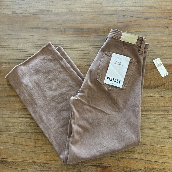 pistola Pants - Pistola Penny High-Rise Crop Wide-Leg Jeans - Size 26